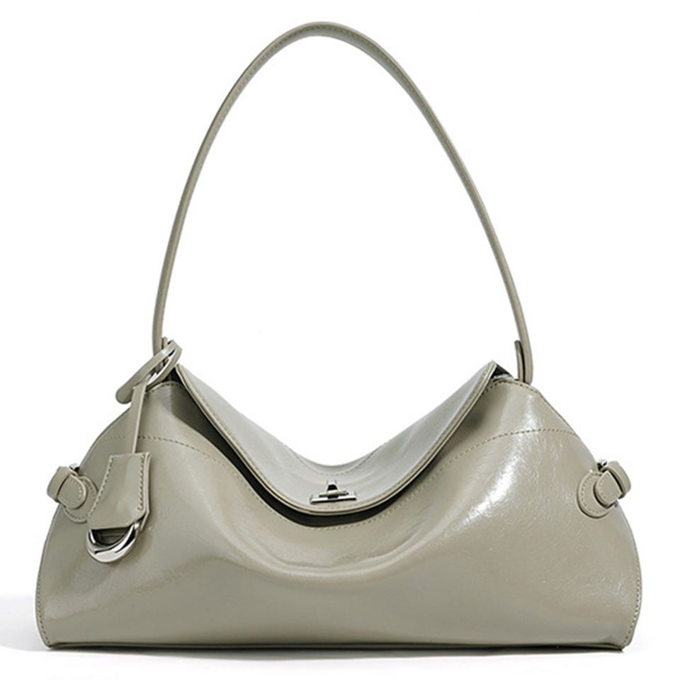 Genuine Leather Crossbody Bag with Polyester Lining - Fashion Shoulder Bag
